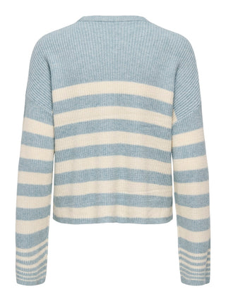 Bestseller / Damen-Strick / ONLKATIA LS RIB STRIPE O-NECK CC KN