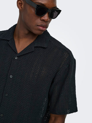 Bestseller / Herren-Hemd / ONSDANI CROCHET SS SHIRT NOOS