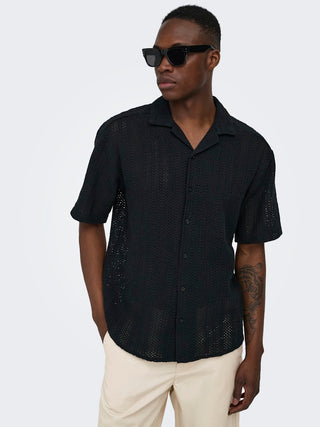 Bestseller / Herren-Hemd / ONSDANI CROCHET SS SHIRT NOOS