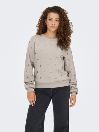 Bestseller / Damen-Sweat / ONLATIKA L/S O-NECK GLITTER EMB. BO