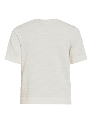 VILA GmbH / Damen-Strick / VILOLLO O-NECK S/S DETAIL KNIT TOP-