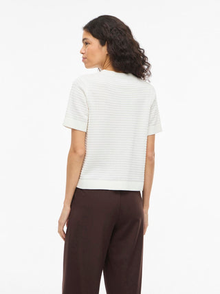 VILA GmbH / Damen-Strick / VILOLLO O-NECK S/S DETAIL KNIT TOP-