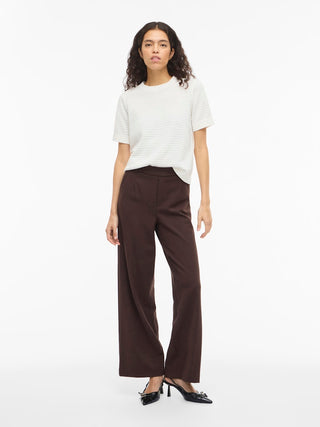 VILA GmbH / Damen-Strick / VILOLLO O-NECK S/S DETAIL KNIT TOP-