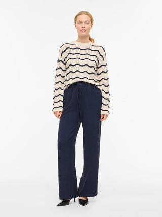 VILA GmbH / Damen-Shirt / VIWAVE O-NECK LS POINTELLE KNIT TOP