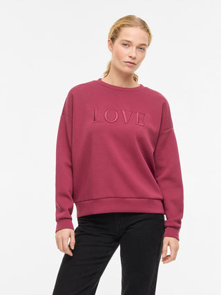 VILA GmbH / Damen-Sweat / VIREFLECT LOVE O-NECK L/S TOP