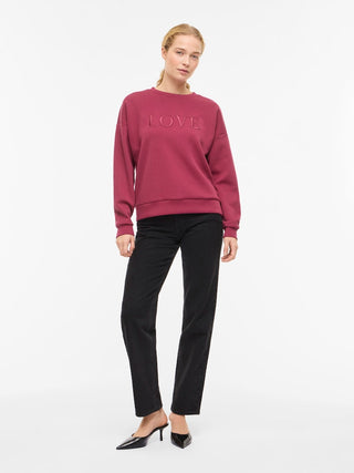VILA GmbH / Damen-Sweat / VIREFLECT LOVE O-NECK L/S TOP