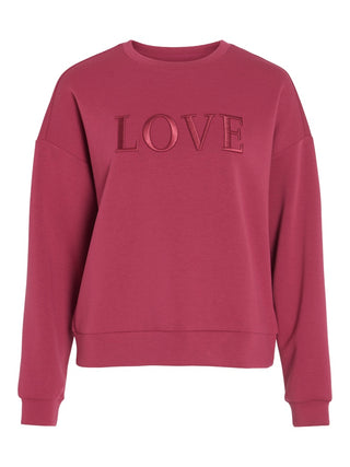 VILA GmbH / Damen-Sweat / VIREFLECT LOVE O-NECK L/S TOP