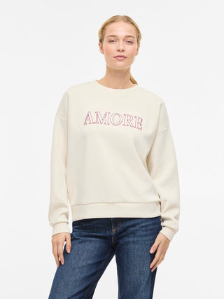 VILA GmbH / Damen-Sweat / VIREFLECT LOVE O-NECK L/S TOP