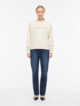 VILA GmbH / Damen-Sweat / VIREFLECT LOVE O-NECK L/S TOP