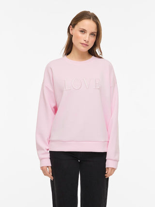 VILA GmbH / Damen-Sweat / VIREFLECT LOVE O-NECK L/S TOP