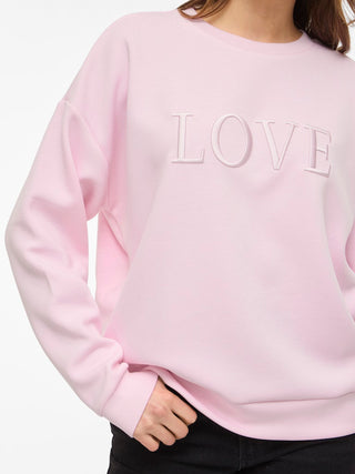 VILA GmbH / Damen-Sweat / VIREFLECT LOVE O-NECK L/S TOP