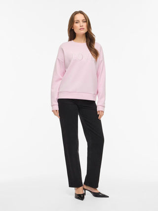 VILA GmbH / Damen-Sweat / VIREFLECT LOVE O-NECK L/S TOP
