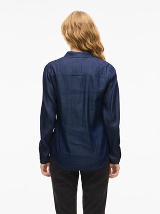 VILA GmbH / Damen-Bluse / VIBISTA DENIM SHIRT-NOOS
