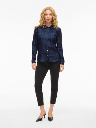 VILA GmbH / Damen-Bluse / VIBISTA DENIM SHIRT-NOOS