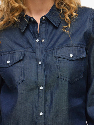 VILA GmbH / Damen-Bluse / VIBISTA DENIM SHIRT-NOOS