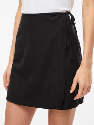 VILA GmbH / Damen-Rock / VIPRISILLA HW SHORT TIE SKIRT/VOL