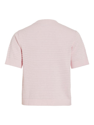 VILA GmbH / Damen-Strick / VILOLLO O-NECK S/S DETAIL KNIT TOP-