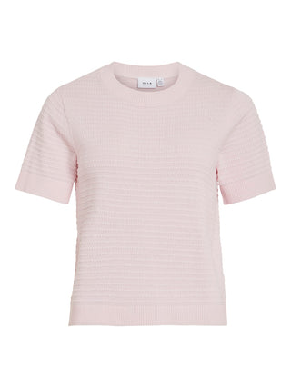 VILA GmbH / Damen-Strick / VILOLLO O-NECK S/S DETAIL KNIT TOP-