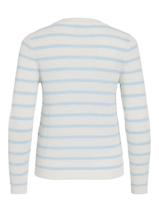 VILA GmbH / Damen-Strick / VIDALO O-NECK L/S STRIPE KNIT TOP-