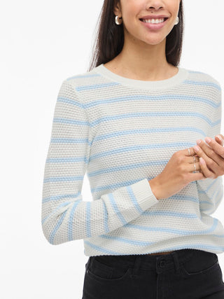 VILA GmbH / Damen-Strick / VIDALO O-NECK L/S STRIPE KNIT TOP-