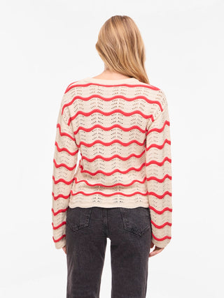 VILA GmbH / Damen-Shirt / VIWAVE O-NECK LS POINTELLE KNIT TOP