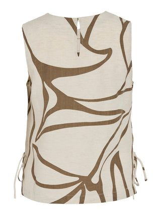 VILA GmbH / Damen-Bluse / VIPRISILLA PRI O-NECK S/L TOP/VOL/R