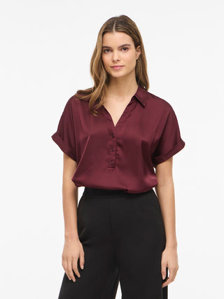VILA GmbH / Damen-Bluse / VIENNA RAVENNA S/S TOP - NOOS