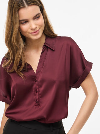VILA GmbH / Damen-Bluse / VIENNA RAVENNA S/S TOP - NOOS