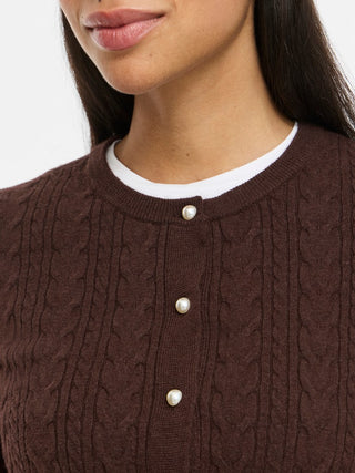 VILA GmbH / Damen-Strick / VIKERRY CABLE L/S KNIT CARDIGAN-NOO