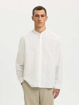 Bestseller / Herren-Hemd / SLMREGCLAY LINENBLEND LS SHIRT BAND