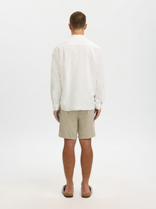 Bestseller / Herren-Hemd / SLMREGCLAY LINENBLEND LS SHIRT BAND
