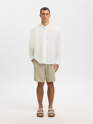 Bestseller / Herren-Hemd / SLMREGCLAY LINENBLEND LS SHIRT BAND
