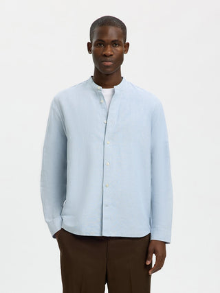 Bestseller / Herren-Hemd / SLMREGCLAY LINENBLEND LS SHIRT BAND