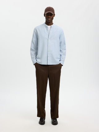 Bestseller / Herren-Hemd / SLMREGCLAY LINENBLEND LS SHIRT BAND