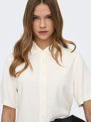 Bestseller / Damen-Shirt / ONLGOA S/S LINEN BL SHIRT CC PNT
