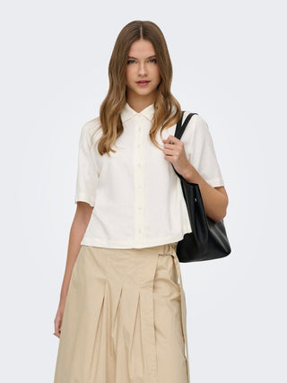 Bestseller / Damen-Shirt / ONLGOA S/S LINEN BL SHIRT CC PNT
