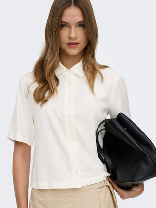 Bestseller / Damen-Shirt / ONLGOA S/S LINEN BL SHIRT CC PNT