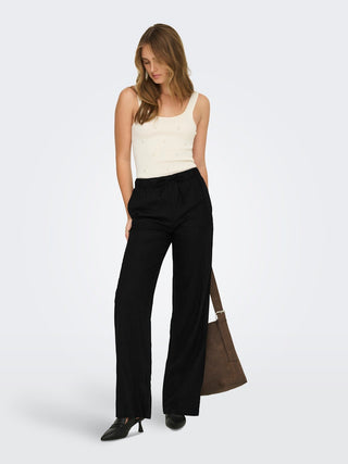 Bestseller / Damen-Hose / ONLGOA MW LINEN BL PULL-UP PANT CC