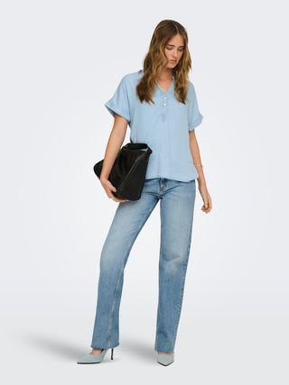 Bestseller / Damen-Bluse / ONLCHARIS LIFE CAP SLEEVE SHIRT  WV