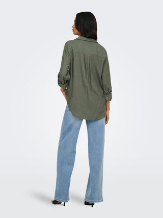 Bestseller / Damen-Bluse / ONLGOA 3/4 STRAP LINEN BL SHIRT CC