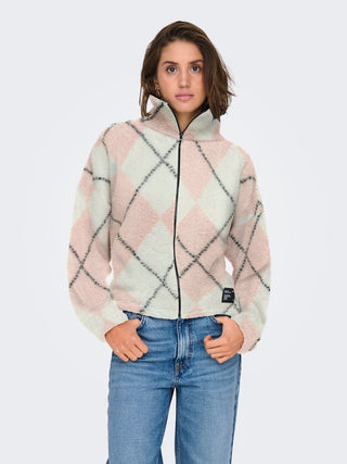 Bestseller / Damen-Sweat / ONLELINE LIFE L/S ZIP TEDDY SWT