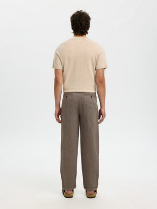 Bestseller / Herren-Hose / SLH180-RELAXED CROP RON LINEN BLEND