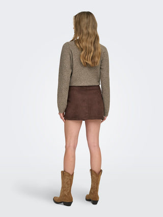 Bestseller / Damen-Rock / ONLAMAZING-STINA FAUX SUE SKIRT PNT