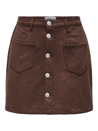 Bestseller / Damen-Rock / ONLAMAZING-STINA FAUX SUE SKIRT PNT