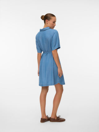 Bestseller / Damen-Kleid / VMBREE SS SHORT TENCEL SHIRT DRESS