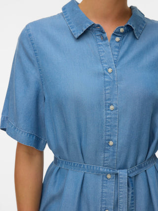 Bestseller / Damen-Kleid / VMBREE SS SHORT TENCEL SHIRT DRESS