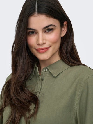Bestseller / Damen-Shirt / ONLGOA S/S LINEN BL SHIRT CC PNT
