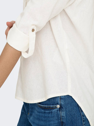 Bestseller / Damen-Bluse / ONLGOA 3/4 STRAP LINEN BL SHIRT CC