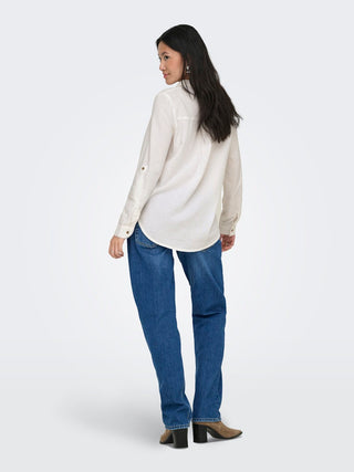 Bestseller / Damen-Bluse / ONLGOA 3/4 STRAP LINEN BL SHIRT CC