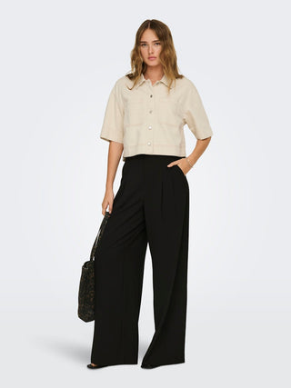 Bestseller / Damen-Bluse / ONLCLEO-MAISA S/S CROP SHIRT PNT